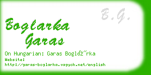 boglarka garas business card